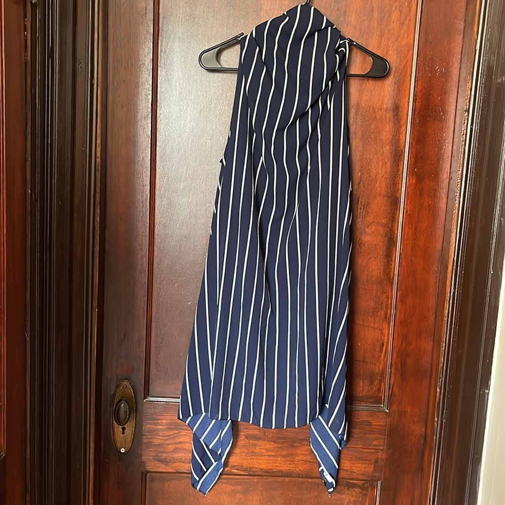 Chic Navy and White Striped Accessory - Picture 3 of 3